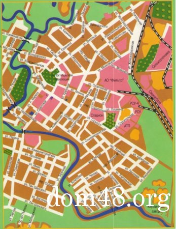 Карта города Чаплыгин (Раненбург) Липецкой области